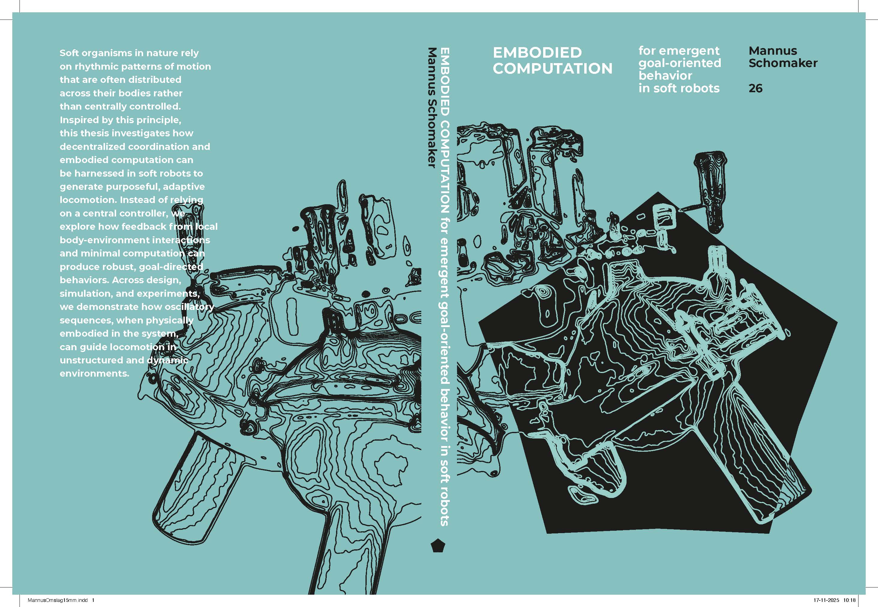 Cover of Embodied computation for emergent goal-oriented behavior in soft robots