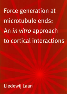 Cover of Force generation at microtubule ends : an in vitro approach to cortical interactions
