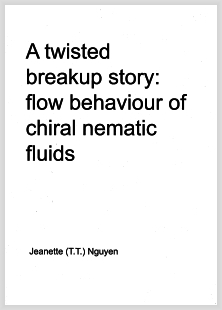 Cover of A twisted breakup story : flow behaviour of chiral nematic fluids