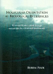 Cover of Molecular orientation at biological inerfaces : water and lipids studied through surface-specific vibrational spectroscopy