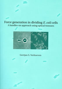 Cover of Force generation in dividing E. coli cells : a handles-on approach using optical tweezers
